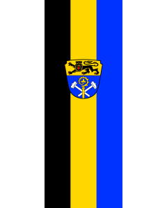 Vertical Hanging Swivel Crossbar Banner Flag: Weilheim-Schongau (Kreis) | portrait flag | 6m² | 64sqft | 400x150cm | 13x5ft