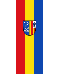 Vertical Hanging Swivel Crossbar Banner Flag: Antdorf | portrait flag | 6m² | 64sqft | 400x150cm | 13x5ft