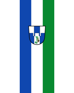 Vertical Hanging Swivel Crossbar Banner Flag: Burggen |  portrait flag | 6m² | 64sqft | 400x150cm | 13x5ft 