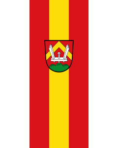 Vertical Hanging Beam Flag: Eglfing |  portrait flag | 3.5m² | 38sqft | 300x120cm | 10x4ft 