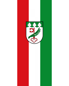Bandera: Bandera vertical con potencia Obersöchering |  bandera vertical | 3.5m² | 300x120cm 