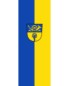 Vertical Hanging Swivel Crossbar Banner Flag: Raisting |  portrait flag | 6m² | 64sqft | 400x150cm | 13x5ft 