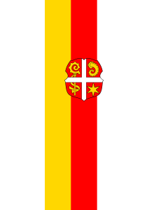 Vertical Hanging Swivel Crossbar Banner Flag: Sindelsdorf |  portrait flag | 6m² | 64sqft | 400x150cm | 13x5ft 