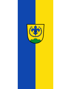 Vertical Hanging Beam Flag: Außernzell | portrait flag | 3.5m² | 38sqft | 300x120cm | 10x4ft