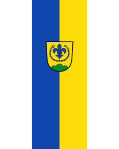 Vertical Hanging Swivel Crossbar Banner Flag: Außernzell | portrait flag | 6m² | 64sqft | 400x150cm | 13x5ft