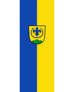 Vertical Hanging Swivel Crossbar Banner Flag: Außernzell |  portrait flag | 6m² | 64sqft | 400x150cm | 13x5ft 
