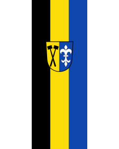 Vertical Hanging Swivel Crossbar Banner Flag: Metten, M | portrait flag | 6m² | 64sqft | 400x150cm | 13x5ft