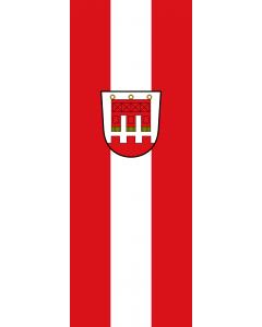 Vertical Hanging Swivel Crossbar Banner Flag: Offenberg |  portrait flag | 6m² | 64sqft | 400x150cm | 13x5ft 