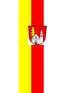 Flag: Thurmansbang |  portrait flag | 3.5m² | 38sqft | 300x120cm | 10x4ft 