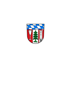 Flag: Regen (Kreis) |  portrait flag | 3.5m² | 38sqft | 300x120cm | 10x4ft 