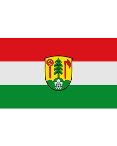 Flag: Kirchdorf i.Wald |  landscape flag | 1.35m² | 14.5sqft | 90x150cm | 3x5ft 