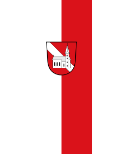 Flag: Straßkirchen |  portrait flag | 3.5m² | 38sqft | 300x120cm | 10x4ft 