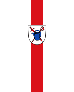 Flagge:  Holzheim a.Forst  |  Hochformat Fahne | 3.5m² | 300x120cm 
