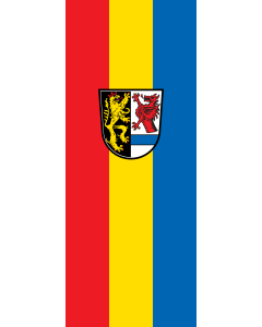 Flag: Tirschenreuth (Kreis) |  portrait flag | 3.5m² | 38sqft | 300x120cm | 10x4ft 