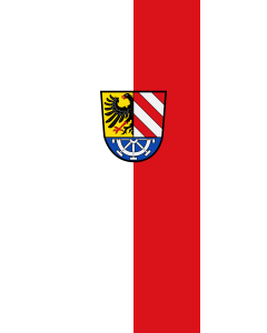 Flagge:  Nürnberger Land (Kreis)  |  Hochformat Fahne | 3.5m² | 300x120cm 
