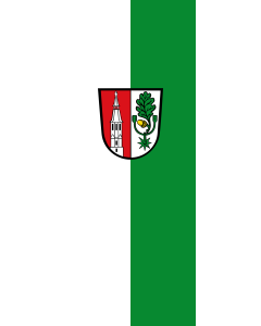 Flagge:  Hösbach, M  |  Hochformat Fahne | 3.5m² | 300x120cm 