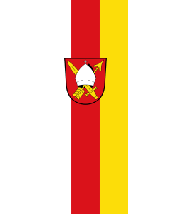 Flagge:  Nüdlingen  |  Hochformat Fahne | 3.5m² | 300x120cm 