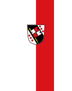 Flagge:  Schwarzach a.Main, M  |  Hochformat Fahne | 3.5m² | 300x120cm 