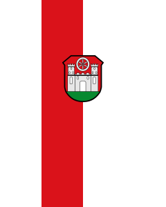 Flagge:  Bürgstadt, M  |  Hochformat Fahne | 3.5m² | 300x120cm 