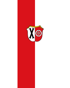 Flagge:  Großheubach, M  |  Hochformat Fahne | 3.5m² | 300x120cm 