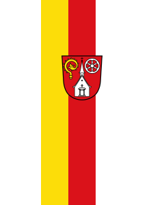 Flagge:  Kirchzell, M  |  Hochformat Fahne | 3.5m² | 300x120cm 