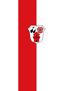 Flagge:  Kleinwallstadt, M  |  Hochformat Fahne | 3.5m² | 300x120cm 