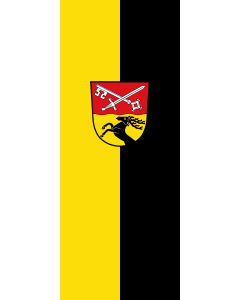 Flagge:  Oberschwarzach, M  |  Hochformat Fahne | 3.5m² | 300x120cm 