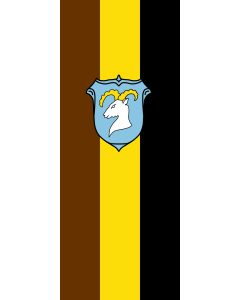 Flagge:  Giebelstadt, M  |  Hochformat Fahne | 3.5m² | 300x120cm 