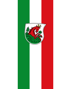 Flag: Neuburg a.d.Kammel, M |  portrait flag | 3.5m² | 38sqft | 300x120cm | 10x4ft 