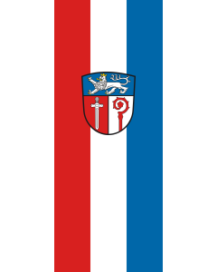 Flag: Ostallgäu (Kreis) |  portrait flag | 3.5m² | 38sqft | 300x120cm | 10x4ft 