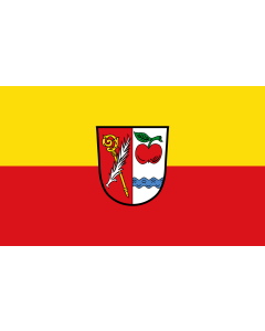 Flag: Apfeltrach |  landscape flag | 1.35m² | 14.5sqft | 90x150cm | 3x5ft 