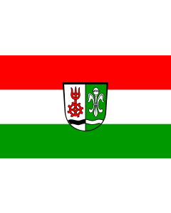 Flag: Kirchhaslach |  landscape flag | 1.35m² | 14.5sqft | 90x150cm | 3x5ft 