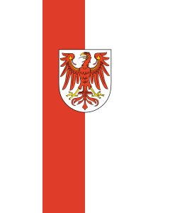 Vertical Hanging Swivel Crossbar Banner Flag: Brandenburg |  portrait flag | 3.5m² | 38sqft | 300x120cm | 10x4ft 