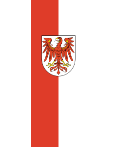 Vertical Hanging Beam Flag: Brandenburg |  portrait flag | 6m² | 64sqft | 400x150cm | 13x5ft 