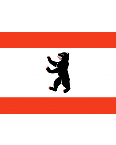 Flag: Berlin |  landscape flag | 0.7m² | 7.5sqft | 70x100cm | 2x3ft 