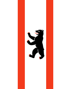 Vertical Hanging Beam Flag: Berlin |  portrait flag | 3.5m² | 38sqft | 300x120cm | 10x4ft 