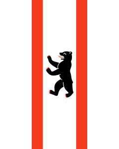 Vertical Hanging Swivel Crossbar Banner Flag: Berlin |  portrait flag | 6m² | 64sqft | 400x150cm | 13x5ft 