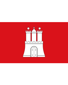 Flag: Hamburg |  landscape flag | 2.4m² | 26sqft | 120x200cm | 4x7ft 