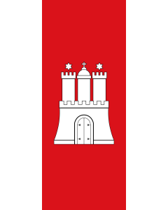 Vertical Hanging Swivel Crossbar Banner Flag: Hamburg |  portrait flag | 3.5m² | 38sqft | 300x120cm | 10x4ft 