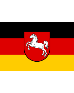 Flag: Lower Saxony |  landscape flag | 0.96m² | 10sqft | 80x120cm | 2.5x4ft 