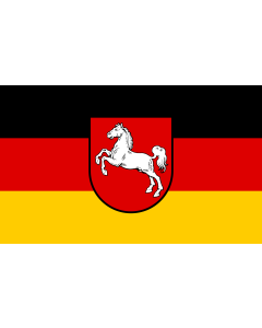 Flag: Lower Saxony |  landscape flag | 1.35m² | 14.5sqft | 90x150cm | 3x5ft 