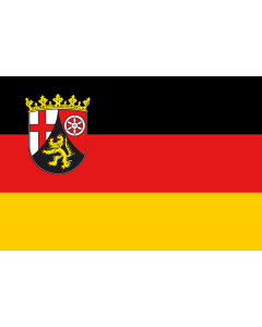 Flag: Rhineland-Palatinate |  landscape flag | 0.96m² | 10sqft | 80x120cm | 2.5x4ft 