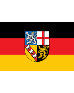 Flag: Saarland |  landscape flag | 0.96m² | 10sqft | 80x120cm | 2.5x4ft 