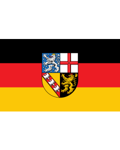 Flag: Saarland |  landscape flag | 3.75m² | 40sqft | 150x250cm | 5x8ft 