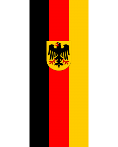 Vertical Hanging Beam Flag: Germany |  portrait flag | 3.5m² | 38sqft | 300x120cm | 10x4ft 