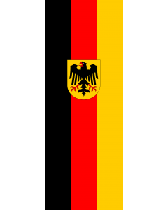 Ausleger-Flagge:  Deutschland  |  Hochformat Fahne | 6m² | 400x150cm 