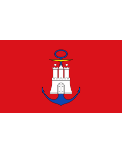 Flag: Admiralty of Hamburg |  landscape flag | 1.35m² | 14.5sqft | 90x150cm | 3x5ft 
