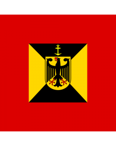 Flag: Amtschef Marineamt 1995-2004 Bundeswehr |  1.35m² | 14.5sqft | 120x120cm | 45x45inch 