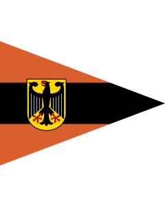 Flag: Bataillonskommandeur Streitkräftebasis Feldjäger Bundeswehr 2004 |  landscape flag | 1.35m² | 14.5sqft | 100x130cm | 40x50inch 
