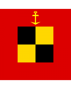 Flag: Befehlshaber Flottenkommando 1995-2004 Bundeswehr |  1.35m² | 14.5sqft | 120x120cm | 45x45inch 